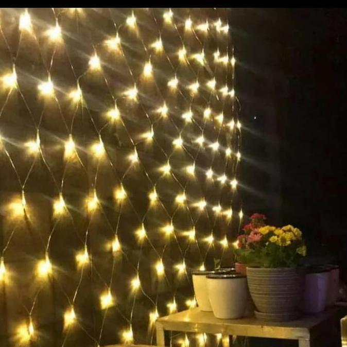Lampu Natal Jaring 3X3 Meter Lampu Hias Jaring 3M Lampu Cafe Jaring 3M