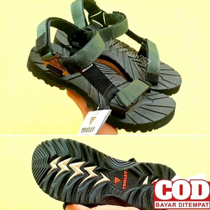 Sandal Gunung Adventure Original Hijau Army - Sandal Hiking - Triglav