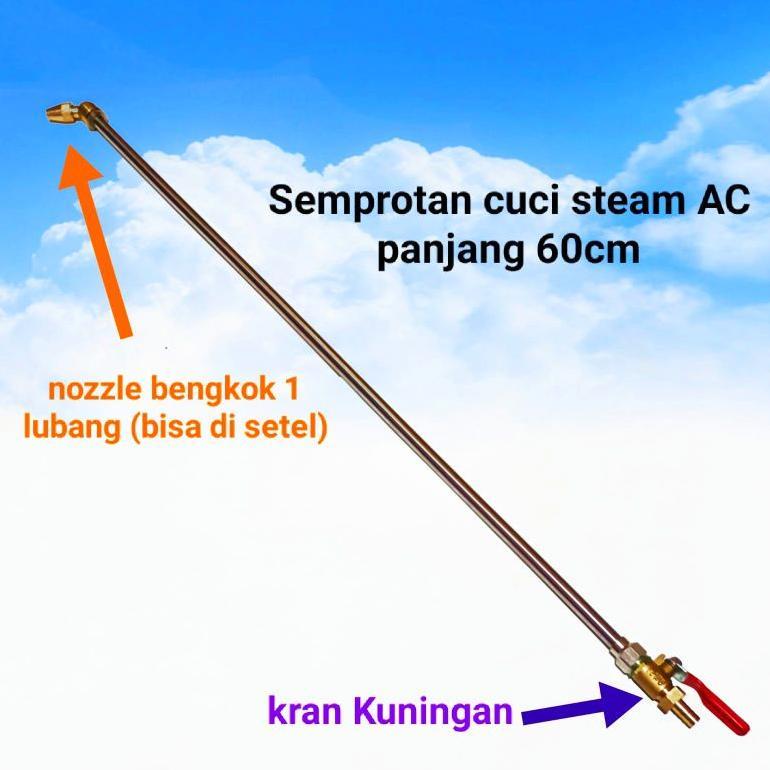 Semprotan Cuci Stim Ac Alat Semprot Stik Panjang Nozzle Bengkok Jet Washer Sprayer Doorsmeer - Kran 