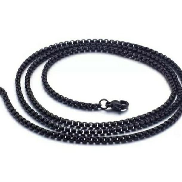 Gersangseller - Kalung titanium Rantai hitam pria cowok-keren &cool ORIGINAL