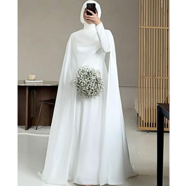 Best Seller Dress Syar'I Gaun Akad Gaun Pengantin Syar'I Gaun Pengantin Malaysia Dress Pengantin