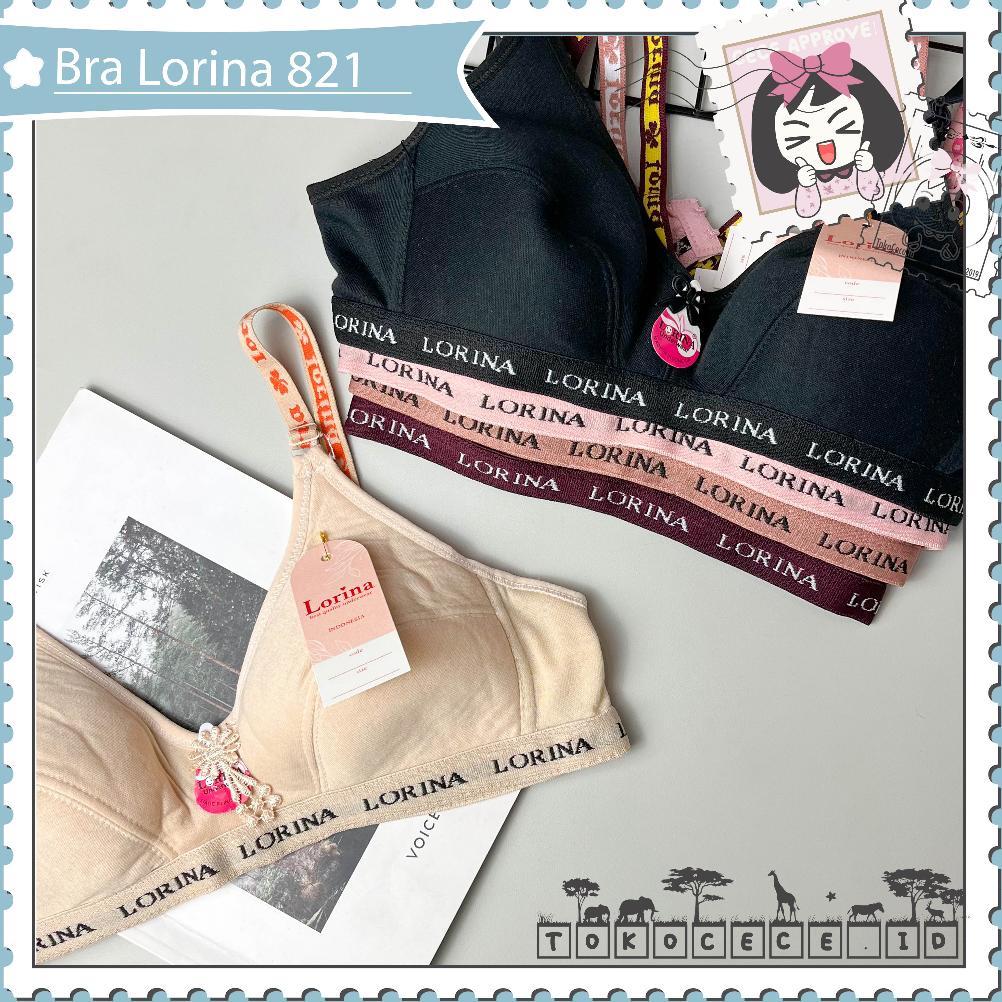 GARANSI 3 Pasang Bra / Bh LORINA SPORT Tanpa Kawat Polos 821 BHL821