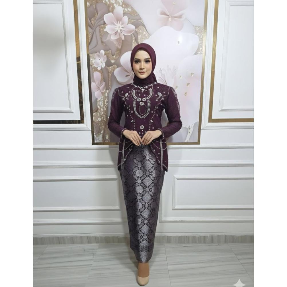 OFFICIAL Kebaya Qirani FREE HIJAB kebaya tile Payet modern/kebaya wisuda/kebaya lamaran cocok untuk 