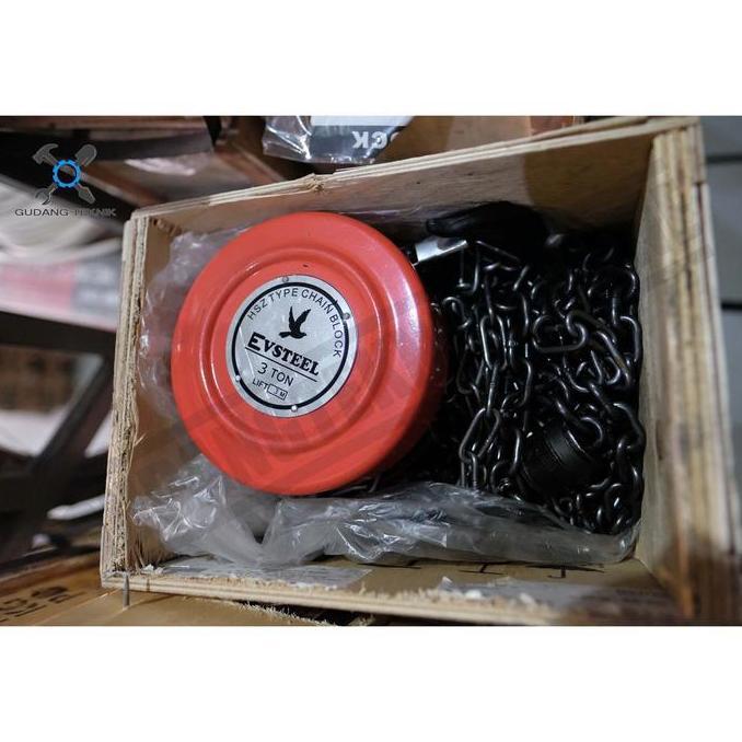TERAR Chain Block EVSTEEL 3Ton 5meter / Katrol 3 Ton 5 Meter - Takel Kerekan