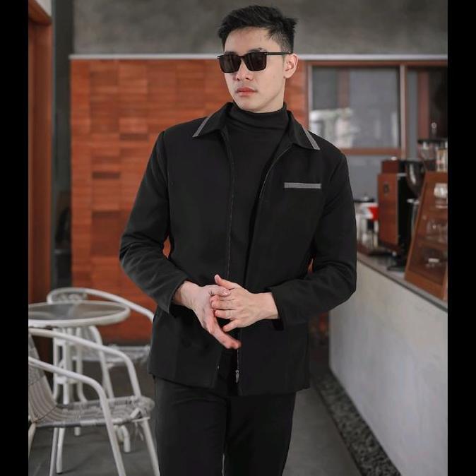 warhan_pik - formale.id jasket hitam pria jas jaket slimfit jas santri