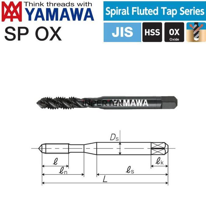 TERAR OBRAL Tap Yamawa M10 x 1 Tap 10 Tap Mesin Spiral Tap YAMAWA 10 M10*1