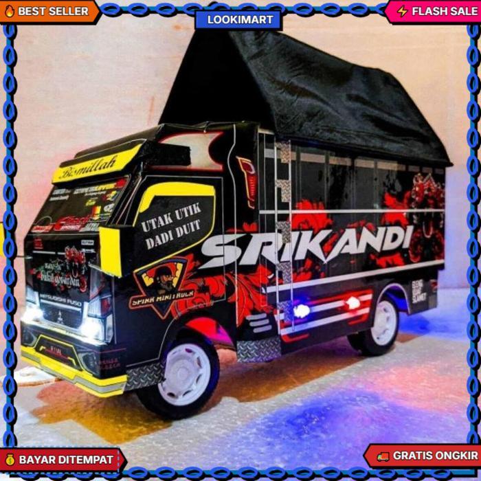 Miniatur Truk Oleng Kayu Full Lampu Kelip Harga Murah Dijamin Bagus