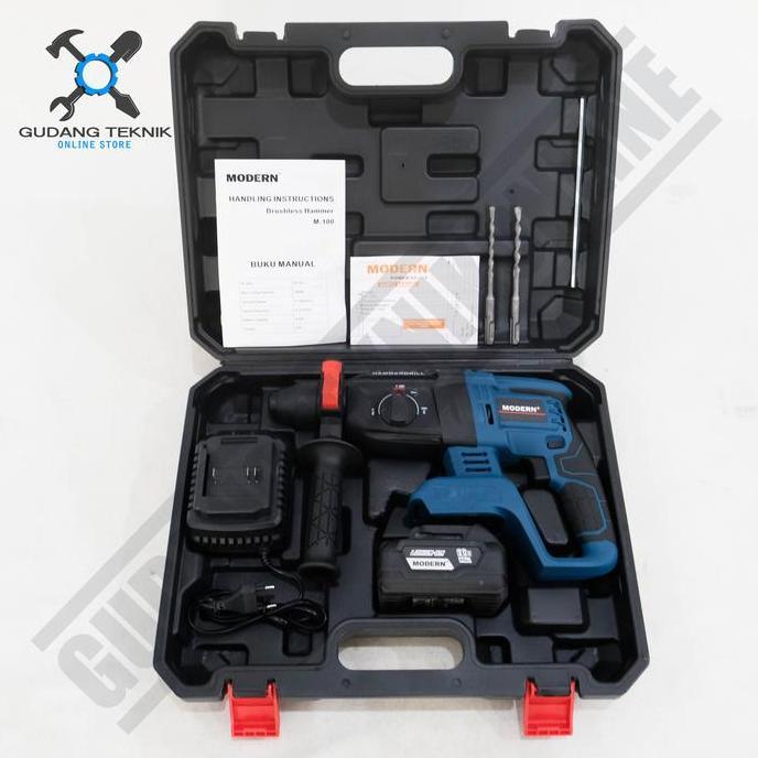 ORIZA Mesin Bor Baterai Modern M100 / Bor Beton Cordless Rotary Hammer M-100
