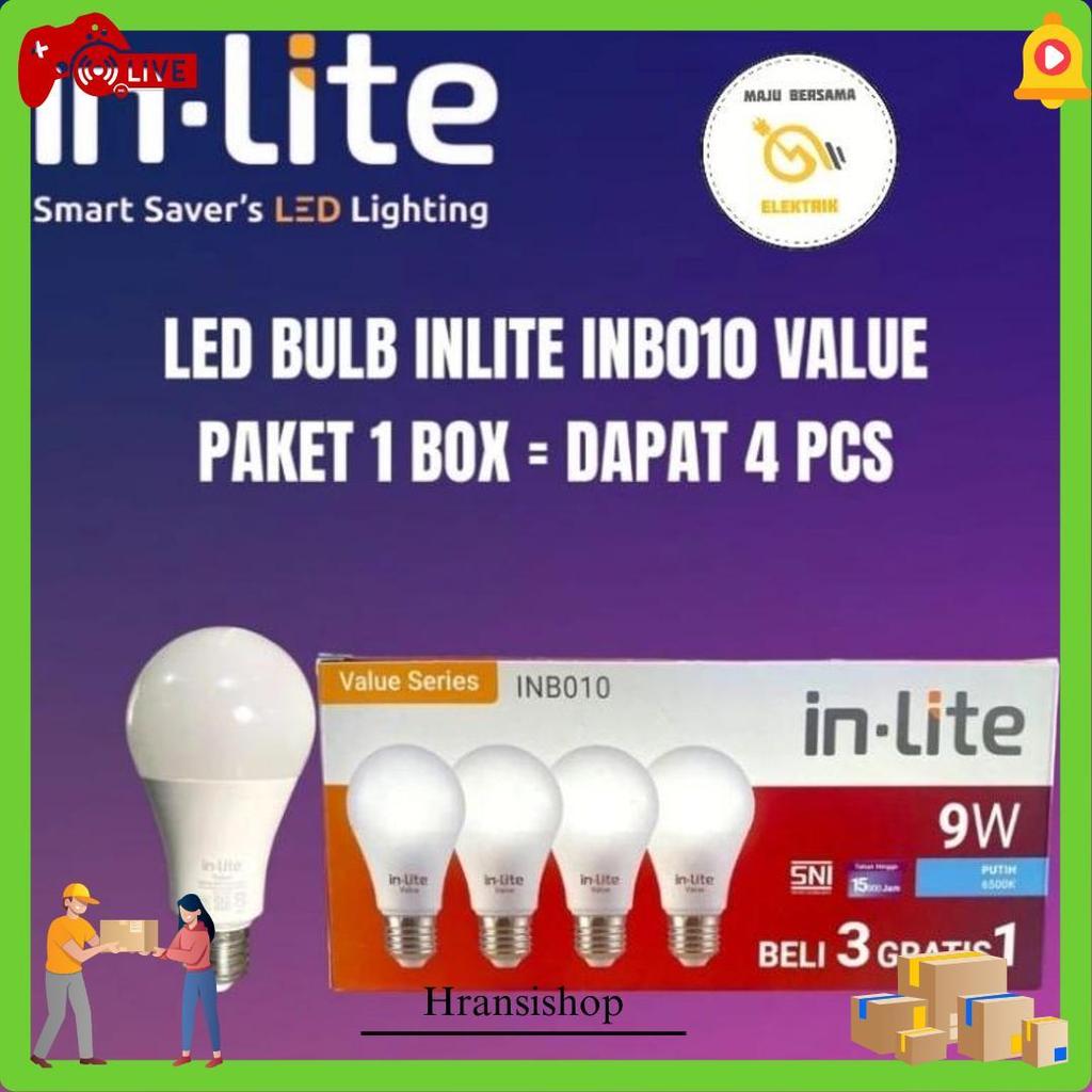Lampu Led Inlite  3 Gratis 1 / Bohlam Inlite  Led 3 Free 1 / In Lite Paket Beli 3 + 1/ 5Watt / 7Watt