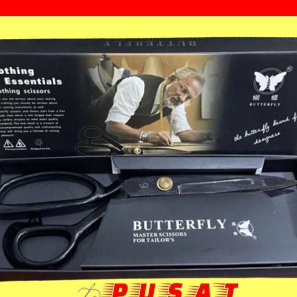 Gunting Tailor Butterfly Hitam Gunting Bahan Kain Original