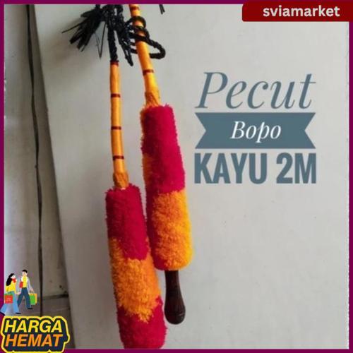4.4 Pecut Bopo 2 Meter Jumbo / Mainan Anak Pentas Jaranan Jaran Kepang Kuda Lumping / Cambuk Baronga