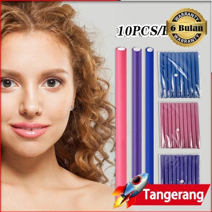 GARAVAR 10pcs Roll Rambut Sosis / Rol Keriting Rambut /Alat Keriting Rambut Heatless