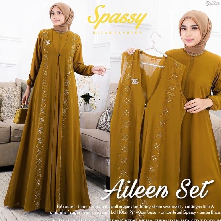 EXCLUSIVE [Ada jumbo] AILEEN set / Ailen Dres / Aileen Dress / Aileen Gamis