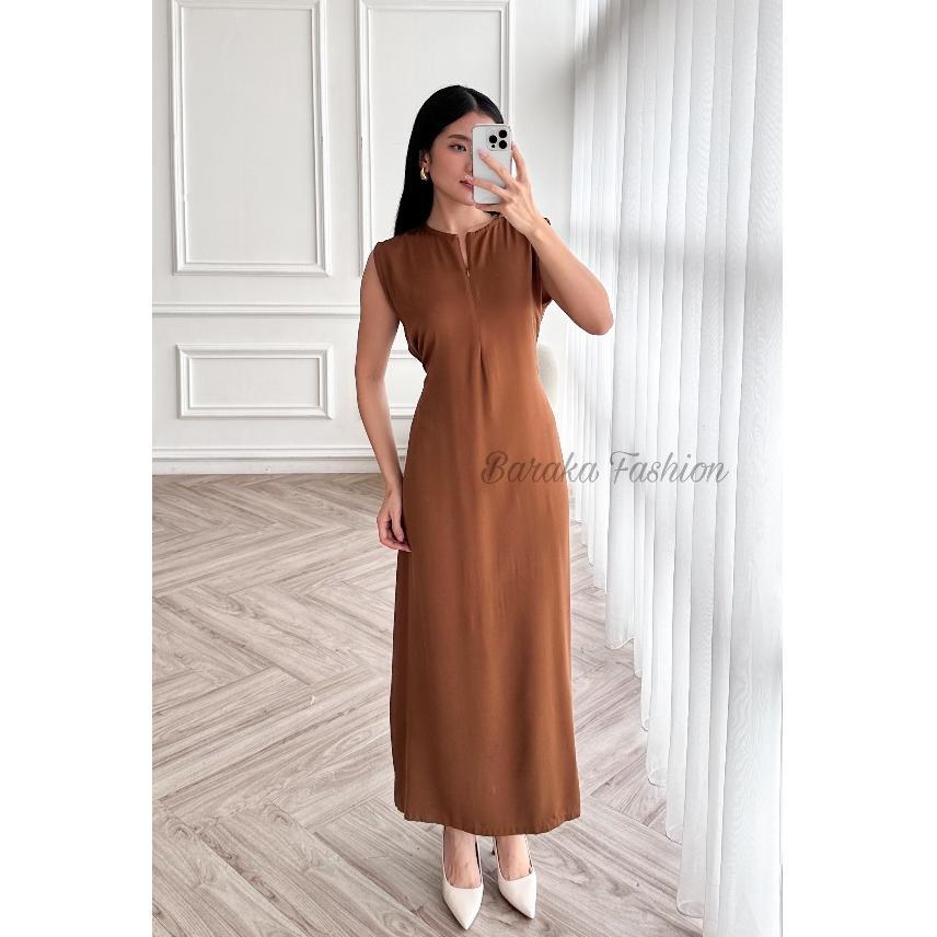 Terbaru Inner Dress Rayon Twill Premium Tali Pinggang / Inner Tanpa Lengan Jumbo / Manset Dress Span