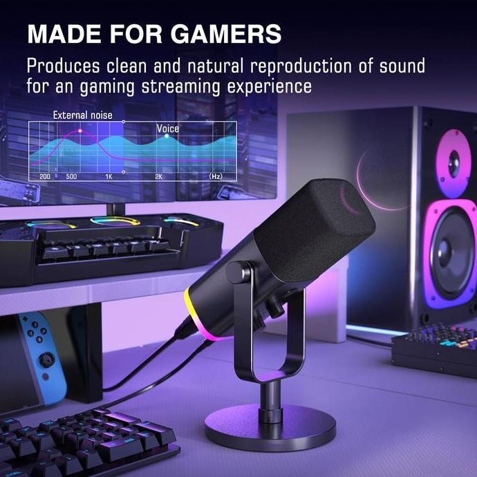 SPECIAL CREATOR - AM8 USB Microphone RGB for PC Live Recording Streaming Studio Gaming Podcast Mic (