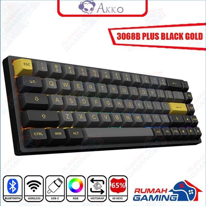 MECHANICAL KEYBOARD - AKKO 3068B PLUS V2 - 65% - 3 MODE - RGB (TERBAIK) (TERBARU) (TERMURAH)