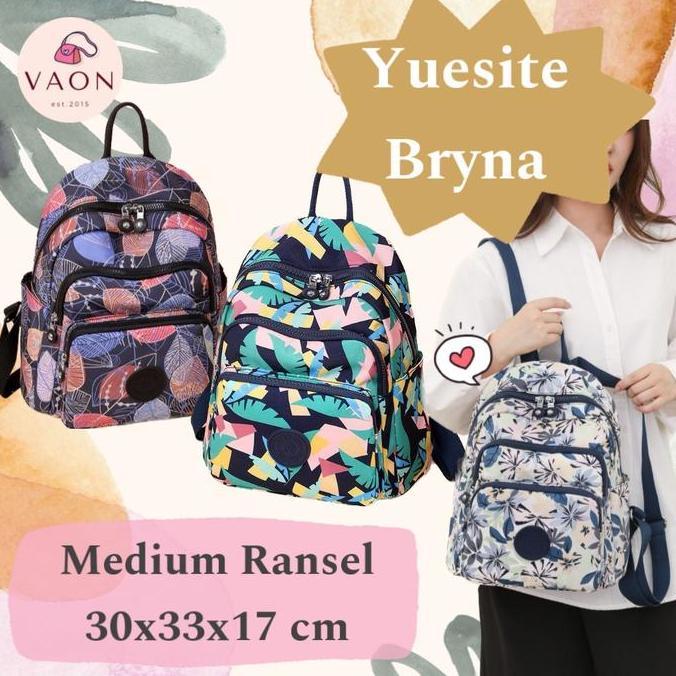 NEW YUESITE BRYNA MEDIUM BACKPACK TAS RANSEL WANITA CEWEK ANAK KEDAP AIR PURPLE BAG FASHION ORI
