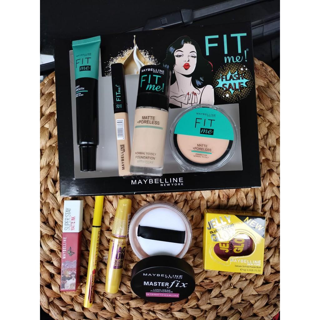 Paket Seserahan Maybelline Set Professional Kosmetik Wanita / Make Up Set Lengkap