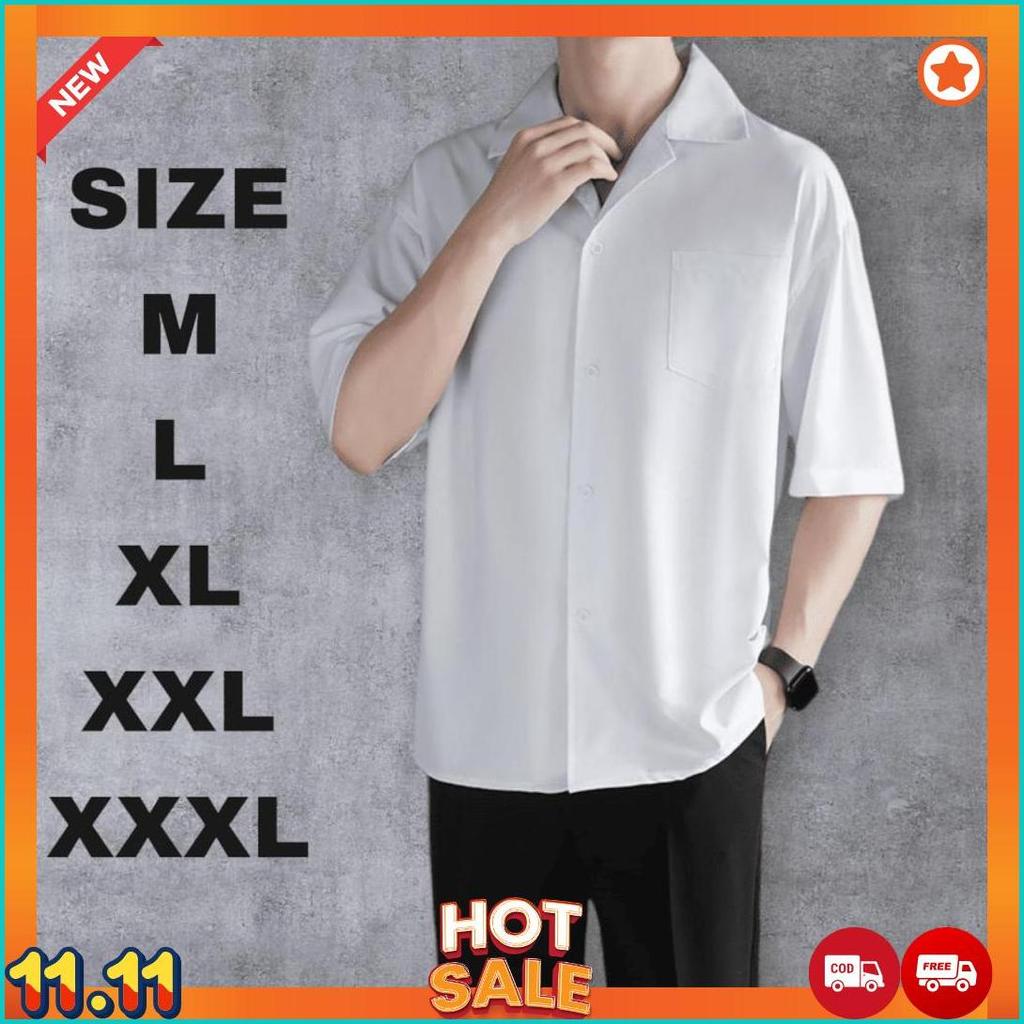 Kemeja Pria Hawai Korea Style Lengan Pendek Baju Piyama Oversize [K7]