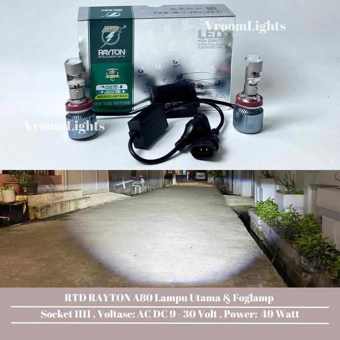 RTD RAYTON TIPE A80-PLUS LAMPU UTAMA & FOGLAMP SOCKET H11 HARGA SPESIAL