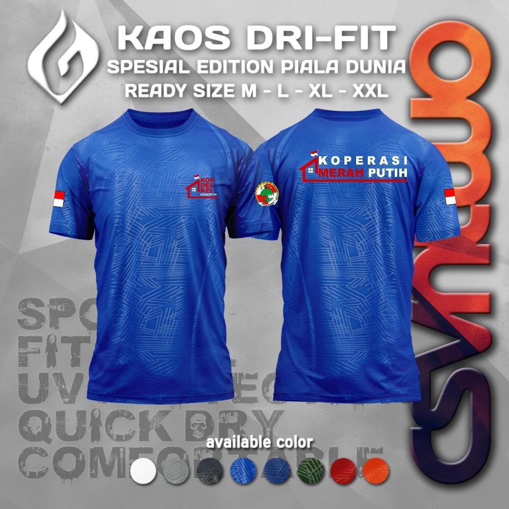 Free Ongkir Kaos Dryfit Koperasi Merah Putih / Kaos Koperasi Merah Putih