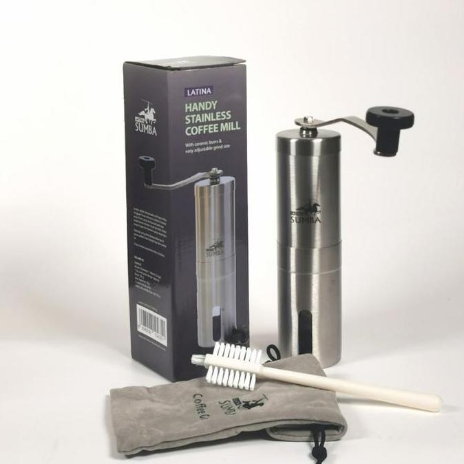 Latina SUMBA V7 Handy Coffee Grinder Stainless Body Ceramic Burrs Gilingan Kopi Manual Burrs Keramik
