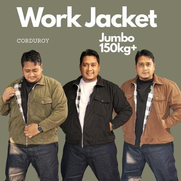 Jaket Workjacket Corduroy Jumbo Nyaman Pria Dan Wanita Furing Flanel Allshop