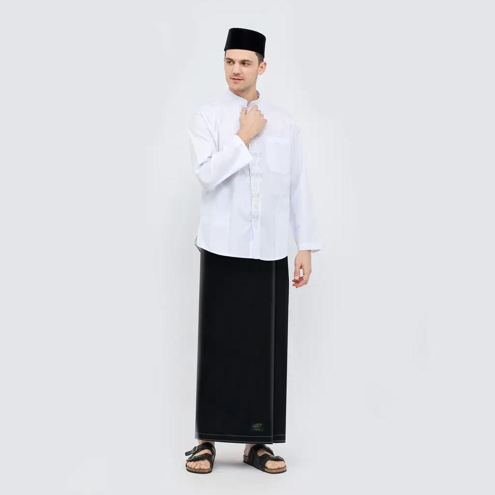 PREMIUM SARUNG ATLAS FAVORIT 520 POLOS WARNA HITAM