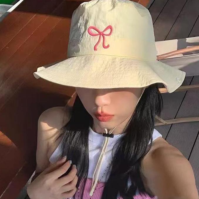 Bucket Hat Korea Style Wanita Topi Ember Quick Dry Fashionable Cocok Untuk Pantai Camping Hiking Out