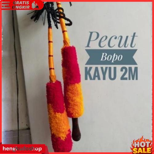 4.4 Pecut Bopo 2 Meter Jumbo / Mainan Anak Pentas Jaranan Jaran Kepang Kuda Lumping / Cambuk Baronga