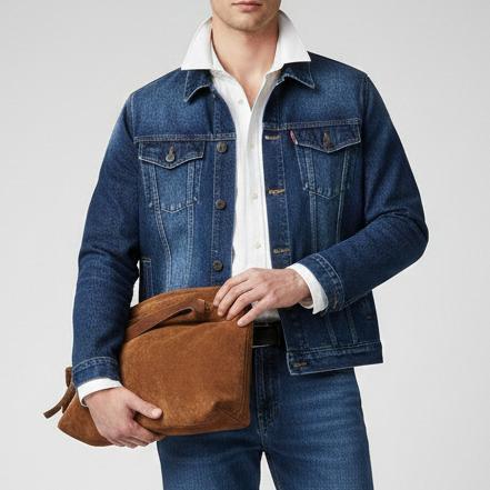 exclusive jb boss jaket denim pria work jacket