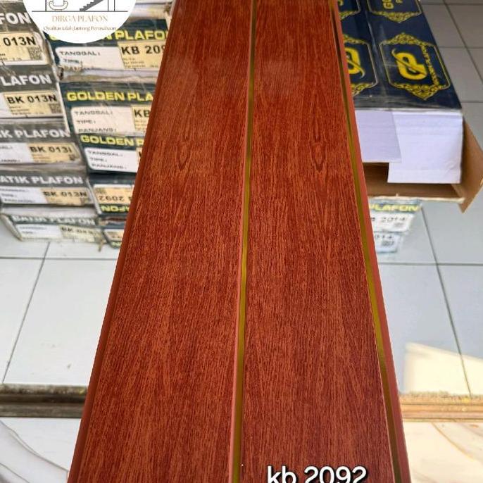 GoldenPlafon PVC KB 2099 & KB 2092 Panjang 4m 5m 6m Anti Air Anti Rayap Tidak Merambat Api Desain Si