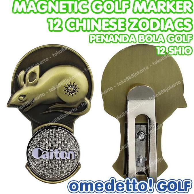 MAGNETIC GOLF BALL MARKER CHINESE ZODIAC 12 SHIO HAT CLIP