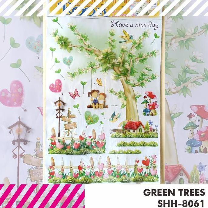 Wallsticker 3D Pagar Taman Pepohonan / Stiker Dinding Bambu PART 4