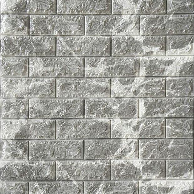 wallpaper peredam panas dan suara-foam bata abu marble