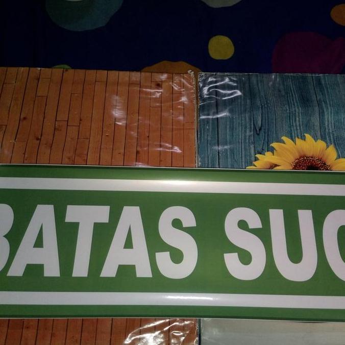 Stiker Batas Suci Masjid Waterproof 45x15 cm Vinyl Glossy Anti Air Sticker Batas Suci Masjid Ukuran 