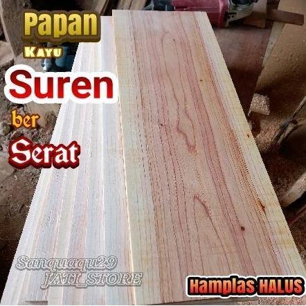 Papan Kayu tipis 1 cm P. 50 cm Kayu Suren kayu mahoni papan ambalan hiasan dinding kerajinan