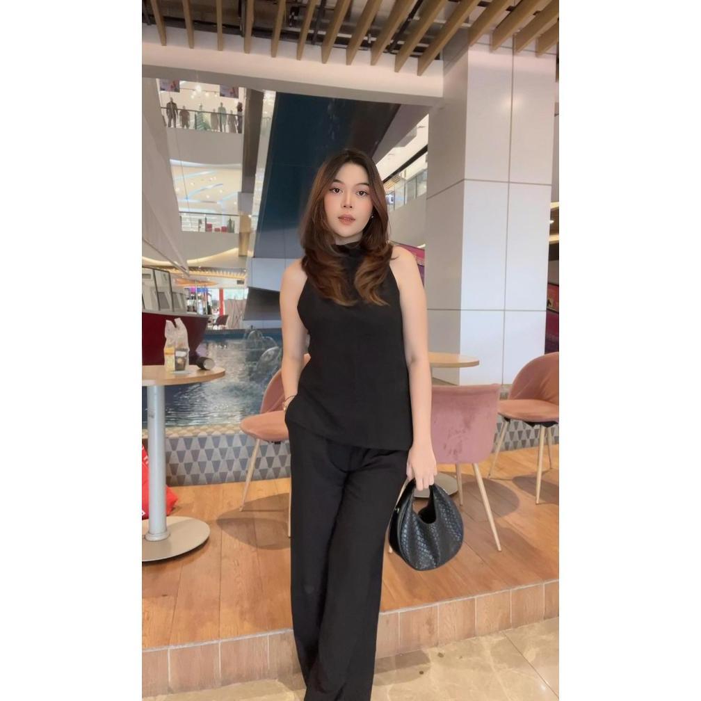 Premium New Gny One Set - Setelan Korean Atasan Dan Bawahan Wanita - Top Baju Wanita Dengan Tali & L