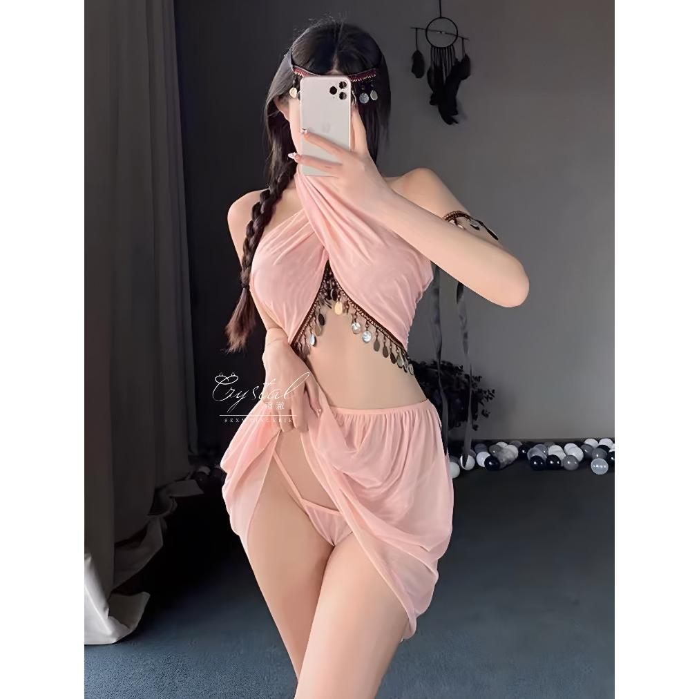 Limited Crystal Lingerie Sexy Baju Tidur Sexy Wanita / Lingerie Cosplay Sexy Baju Dinas Malam Linger