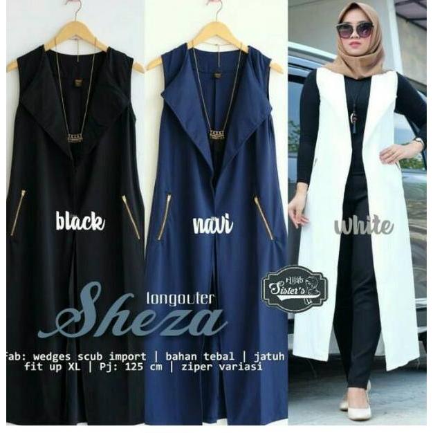 Premium Terbaru Outer Long Tunik/Tunik Rompi Panjang/Rompi Blazer/Outerwear / Wanita Sheza Long Oute