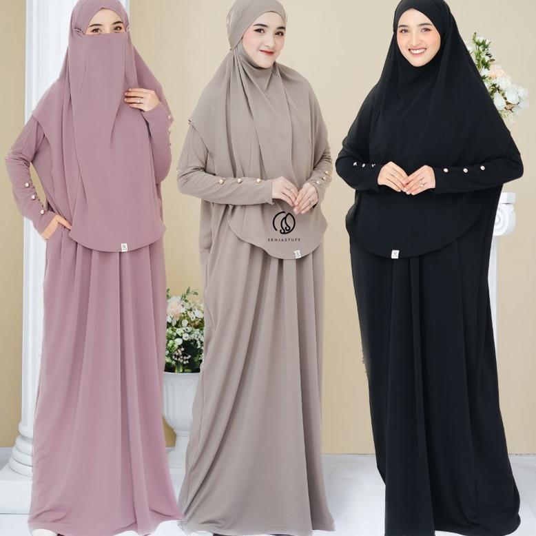 Madeena Set| Abaya&Khimar Set Haji Umroh