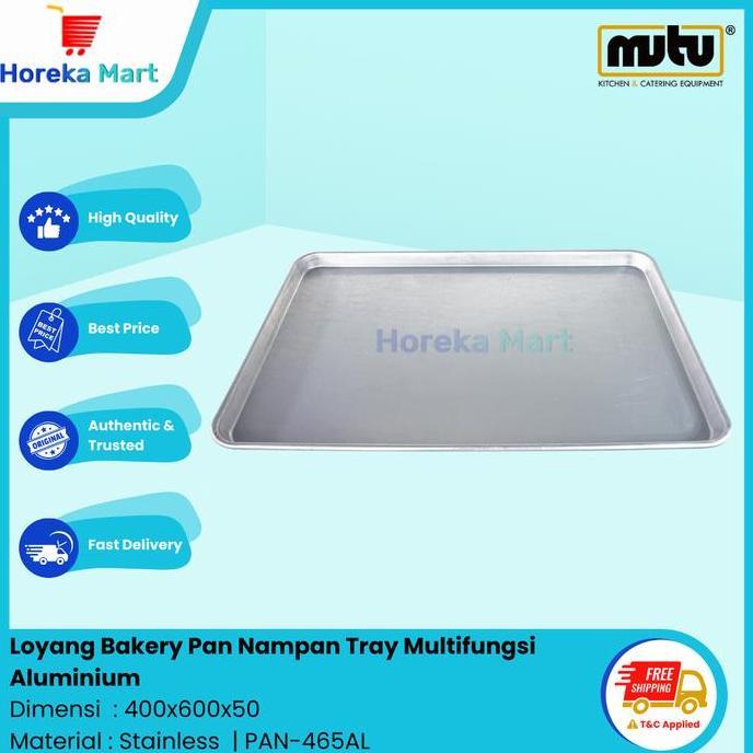 NEW Loyang Food Pan Bakery Alumunium GN Pan Kedalaman 5cm Mutu PAN465AL