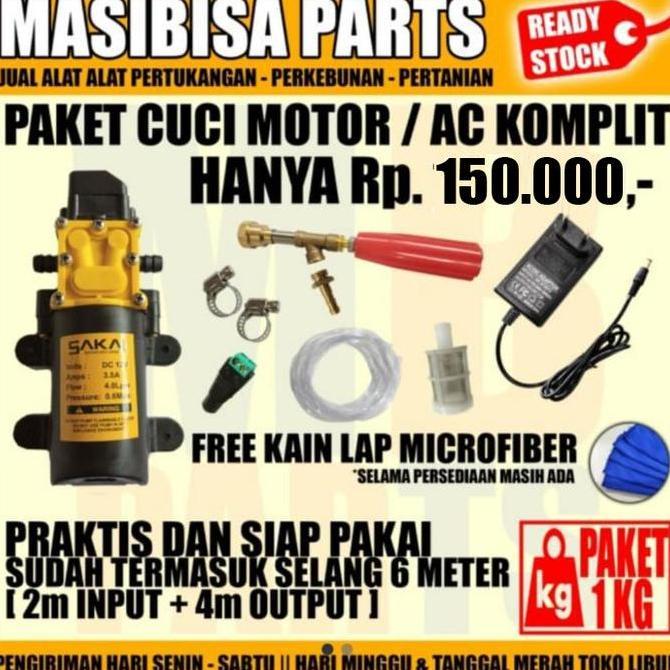 PAKET CUCI MOTOR / CUCI AC / JET WASH / MESIN STEAM DINAMO PUMP