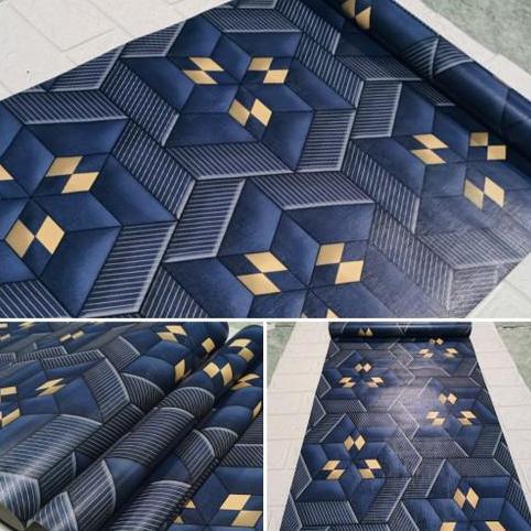 Wallpaper Dinding 3D - Stiker Dinding Aesthetic Wallstiker Kamar Tidur Ukuran 45Cm X 8Meter-Unik Ban
