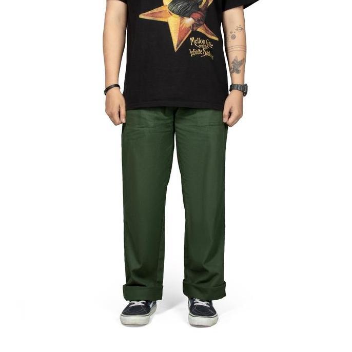 Roofwell - Micare Army | Chino Fatigue | Celana Chino Panjang | Chino Pants | Celana Fatigue Twill U
