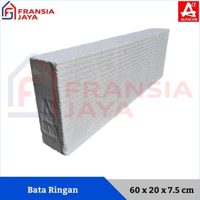 Bata Ringan 7.5 Cm Hebel Sni Isi 111 Per Kubik Sekelas Alfacon
