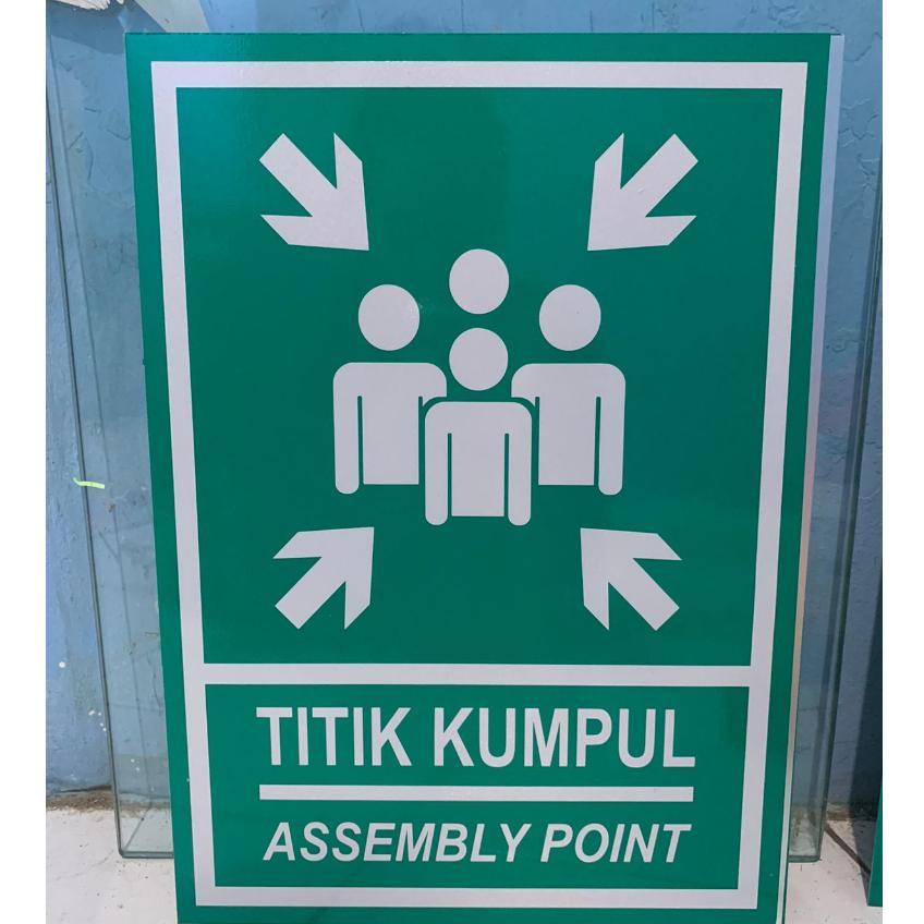 Terlaris Rambu/Sign Titik Kumpul Akrilik Dan Alumunium Waterproof