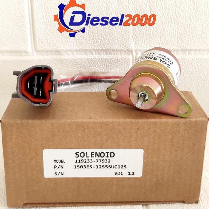 Solenoid Shut Off Engine Stop Yanmar 12V 3D84E 3D88E 3D82E 4D84E 4D88E-6 4D94Le 3D76E 4Tn88 4Tnv84 4