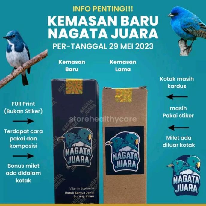 VITAMIN BURUNG JUARA NAGATA JUARA KEMASAN TERBARU 100% ORIGINAL