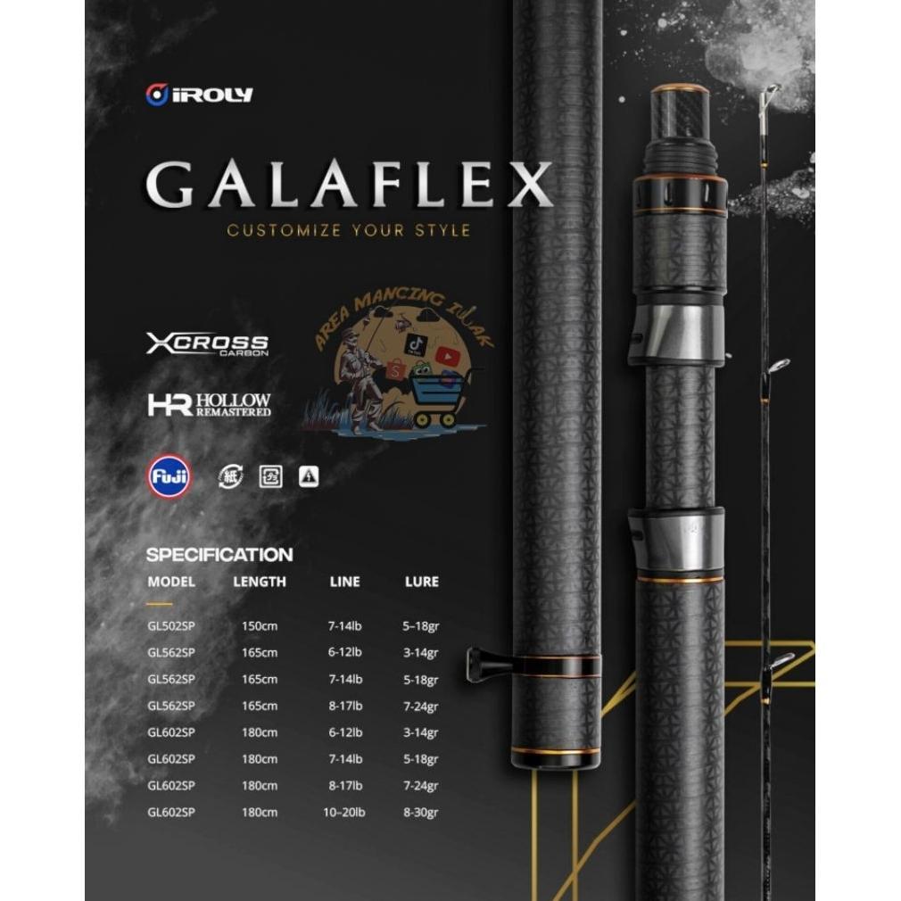 Joran IROLY GALAFLEX GALATAMA 150CM/165CM/180CM But Joint Series Hollow & Solid Carbon - Full Fuji
